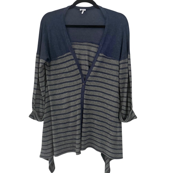 Splendid Cardigan Pockets Blue & Gray Women's M - Picture 1 of 5